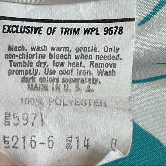 Vintage Lady Arrow Women’s Floral Button Down Polyester Shirt Size 14 - Picture 7 of 8